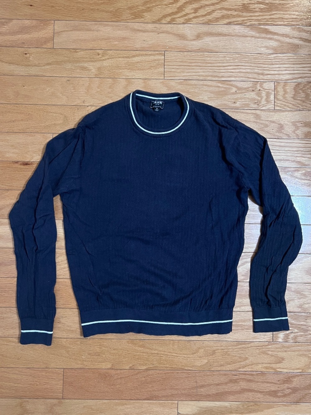 Todd Snyder Navy Crew Neck Cotton Sweater, Medium